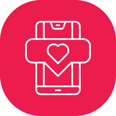 Bir kalp simgesinin vektör illüstrasyonu