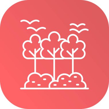 ağaçlar ikon vektör illüstrasyonu