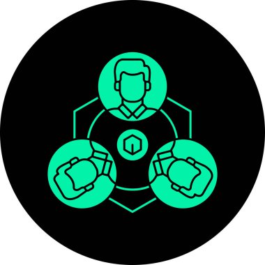 Benzersiz boks eldivenleri vektör simgesi