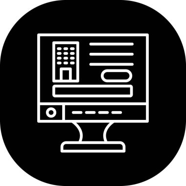 vektör lcd simgesi illüstrasyonu