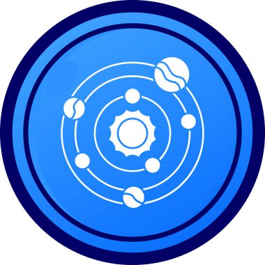 atom simgesi vektör illüstrasyonu