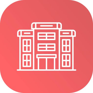 Kondominyum simgesi, vektör illüstrasyonu basit tasarım