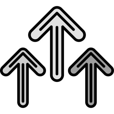 Yön ok simgesi, basit vektör illüstrasyonu