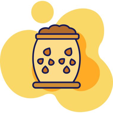 Kavanoz. Web simgesi basit illüstrasyon