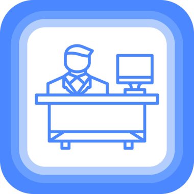 Yönetici simgesi, vektör illüstrasyonu