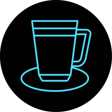 Kahve fincanı, basit tasarım.