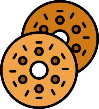 Ekmek ikonu. Web için fırın vektör simgelerinin özet çizimi