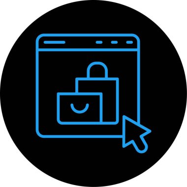 Vektör alışveriş simgesi, illüstrasyon