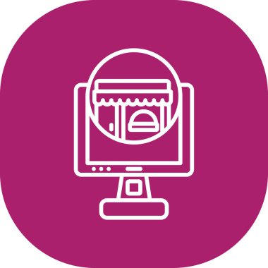 Bilgisayar simgesinin vektör illüstrasyonu