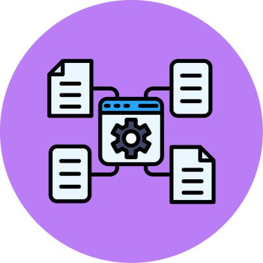 Sunucu simgesi, vektör illüstrasyonu