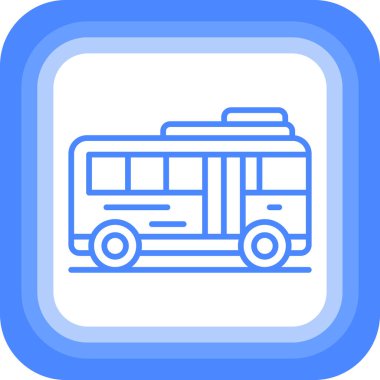 Otobüs. Web simgesi basit illüstrasyon