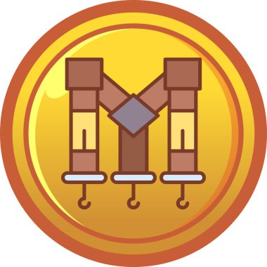 Altın paranın vektör çizimi