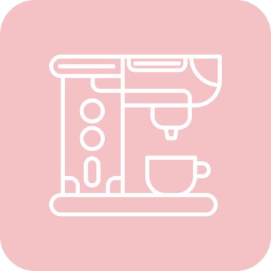 kahve makinesi simgesi, vektör illüstrasyon tasarımı