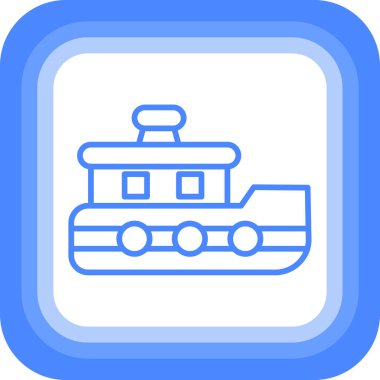 Gemi. Web simgesi basit illüstrasyon