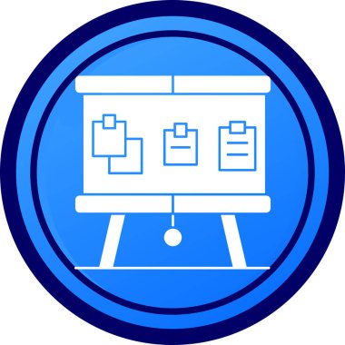 Sunum. Web simgesi basit illüstrasyon