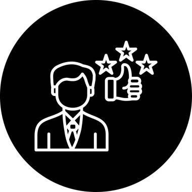 Müşteri İnceleme simgesi, vektör illüstrasyonu