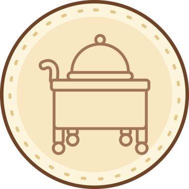 Bebek arabası. Basit resimleme