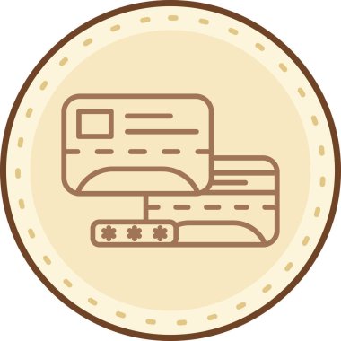 Modern bir simgenin vektör illüstrasyonu