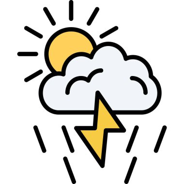 Bulut yıldırım ikonuna, anahat stili