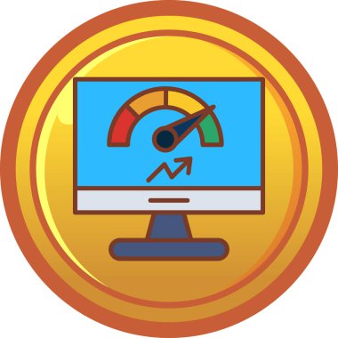 düz vektörde iş grafik simgesi