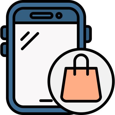 Alışveriş çantası. Basit resimleme