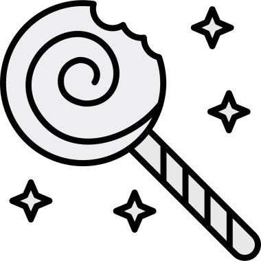 Şeker ikonunun vektör illüstrasyonu