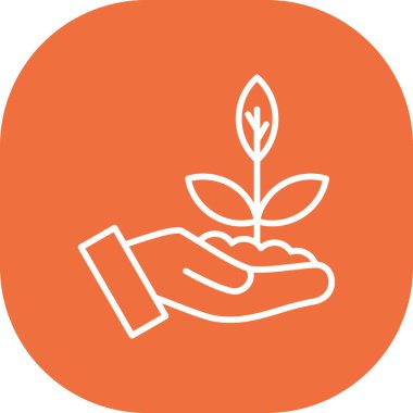 Bitki simgesinin vektör illüstrasyonu