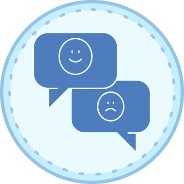 Sohbet simgesinin vektör illüstrasyonu