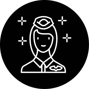 Bir kadın simgesinin vektör illüstrasyonu