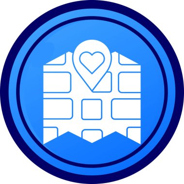 Aşk. Web simgesi basit illüstrasyon