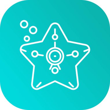 çizgi yıldızı simgesi beyaz arkaplanda izole edildi. Favori yıldız derecelendirme, favori derecelendirme sembolü. Renkli taslak konsepti. vektör