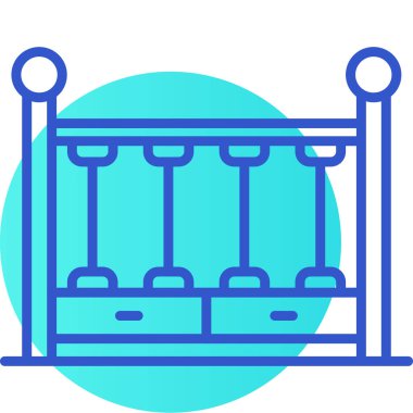 Yedek kulübesi Web simgesi basit illüstrasyon