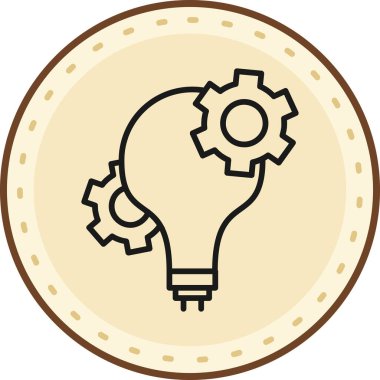 Fikir simgesi vektör illüstrasyonu