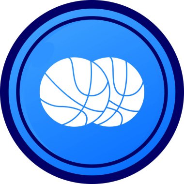 Basketbol topu simgesi, basit illüstrasyon