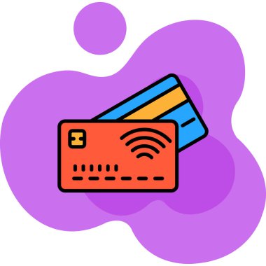 Ödeme kartı ikonu vektör illüstrasyonu