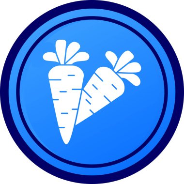 Havuç. Web simgesi basit illüstrasyon