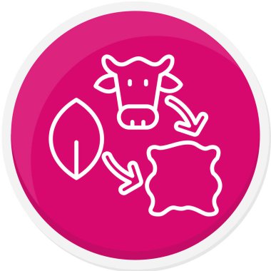 Bir inek simgesinin vektör illüstrasyonu