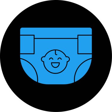 Bebek bezi ikonu. Beyaz arkaplanda izole edilmiş web tasarımı için Bebek Bezi taşıyıcı simgesi taslağı