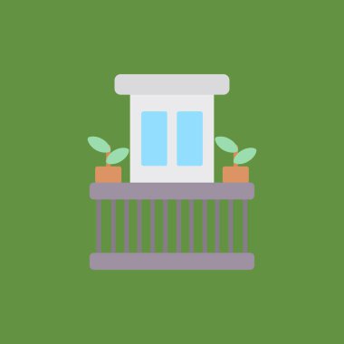 bitki simgesi vektörü düz