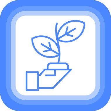 Bitki. Web simgesi basit illüstrasyon