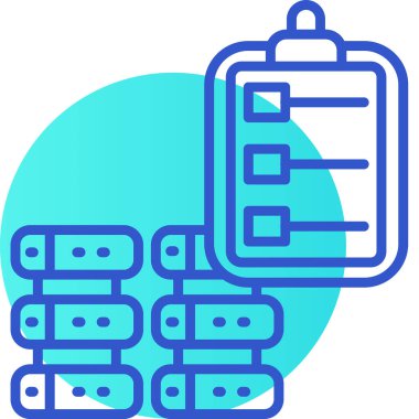 veri depolama ağı simgesi - taslak biçimi