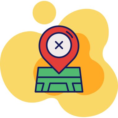 harita simgesi vektör illüstrasyonu