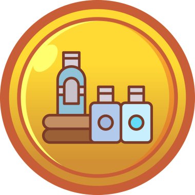 Haplı bir şişe. vektör illüstrasyonu