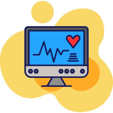 kalp atışı kardiyogram simgesi