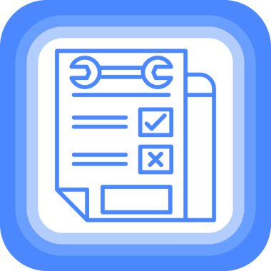 Kontrol listesi. Web simgesi basit illüstrasyon