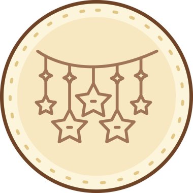 Bir yıldız simgesinin vektör illüstrasyonu