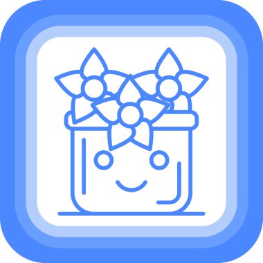 Şirin bir çiçeğin vektör çizimi