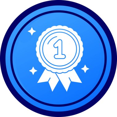 Madalya simgesi, vektör illüstrasyonu