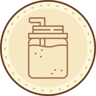 Kahve fincanı. Web simgesi vektör illüstrasyonu