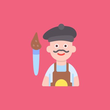 Çiftçi simgesi vektörü web ve mobil uygulama tasarımınız için beyaz arkaplanda izole edildi